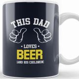 Baskı Dükkanı Fathers Day This Dad Loves Beer And His Children Kupa Bardak