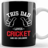 Baskı Dükkanı Fathers Day This Dad Loves Cricket And His Children Kupa Bardak