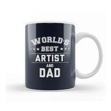 Baskı Dükkanı Fathers Day World's Best Artist And Dad Tasse Kupa Bardak