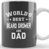 Baskı Dükkanı Fathers Day World's Best Beard Grower And Dad Beyaz 330 ml Porselen Kupa Bardak