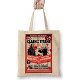 Baskı Dükkanı Fight Clash of Titans Bez Çanta