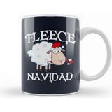 Baskı Dükkanı Fleece Navidad Christmas Sheep Kupa