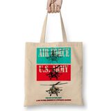 Baskı Dükkanı Flying Military Helicopter Army Bez Çanta