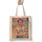 Baskı Dükkanı Frida Kahlo Daft Punk Bez Kadın Günlük Çanta