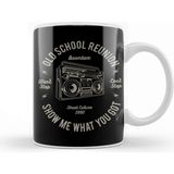 Baskı Dükkanı Fun Cool Vintage Boombox Old School Reunion Kupa Bardak