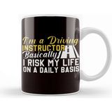 Baskı Dükkanı Funny Driving Instructor Teacher School Novice Driver Car Kupa