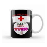 Baskı Dükkanı Funny Feel Safe At Night, Sleep With A Nurse Rn Kupa