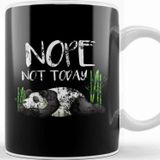 Baskı Dükkanı Funny Nope Not Today Lazy Sleepy Panda Distressed Kupa Bardak