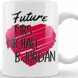 Baskı Dükkanı Future Mrs Michael B Jordan Love Heart Kupa
