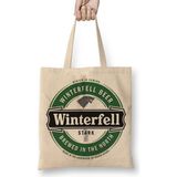 Baskı Dükkanı Game of Thrones Winterfell Beer Bez Çanta