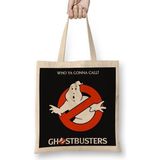Baskı Dükkanı Ghostbusters Bez Uzun Saplı Krem Rengi Çanta