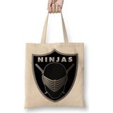 Baskı Dükkanı Gijoe Ninjas Bez Uzun Saplı Krem Rengi Çanta