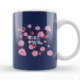 Baskı Dükkanı Girl Power Empowering Floral Background 01 Kupa