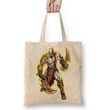 Baskı Dükkanı God Of War 05 Bez Uzun Saplı Krem Rengi Çanta