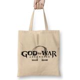 Baskı Dükkanı God Of War Bez Uzun Saplı Krem Rengi Çanta