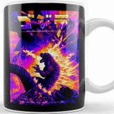 Baskı Dükkanı Godzilla Retro Godzilla Alien Kupa Bardak