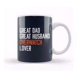 Baskı Dükkanı Great Dad Great Husband Overwatch Lover Kupa