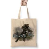 Baskı Dükkanı Halo Master Chief Bez Çanta