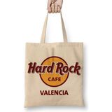 Baskı Dükkanı Hard Rock Valencia Bez Kadın Günlük Çanta