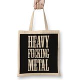 Baskı Dükkanı Heavy Metal Bez Kadın Günlük Çanta