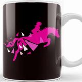 Baskı Dükkanı Horse Girl Riding Equestrian Sport Saddle Horseshoe Stable Kupa