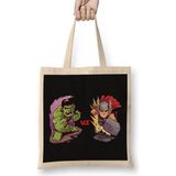 Baskı Dükkanı Hulk ve Thor Bez Kadın Günlük Çanta