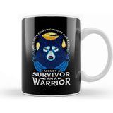 Baskı Dükkanı I Have Been Fighting Since I Was A I Am Not A Survivor I Am A Warrior Fierce Wolf Kupa