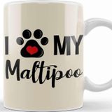 Baskı Dükkanı I Love My Maltipoo Kupa