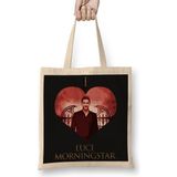 Baskı Dükkanı I Love You Groot Bez Uzun Saplı Krem Rengi Çanta