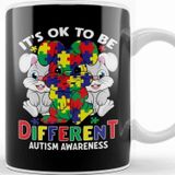 Baskı Dükkanı It S Ok To Be Different Autism Awareness Kupa