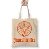 Baskı Dükkanı Jagermeister Bez Uzun Saplı Krem Rengi Çanta
