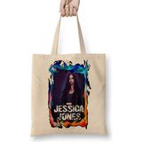 Baskı Dükkanı Jessica Jones Bez Uzun Saplı Krem Rengi Çanta