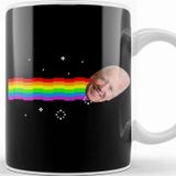 Baskı Dükkanı Joe Biden Nyan Cat Porselen Beyaz Kupa Bardak