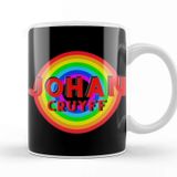 Baskı Dükkanı Johan Cruyff Vintage Retro Rainbow Style Kupa Bardak