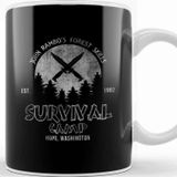 Baskı Dükkanı John Rambo Forest Skills Survival Camp First Blood Porselen Beyaz Kupa Bardak