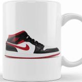 Baskı Dükkanı Jordan 1 Mid Gym Red Black White Kupa