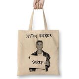 Baskı Dükkanı Justin Bieber Bez Çanta