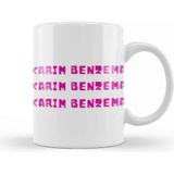 Baskı Dükkanı Karim Benzema Ballon D'or The Best Player In The World 2021 Vintage Retro Rainbow Style Kupa