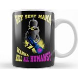 Baskı Dükkanı KB10125 Bender Wanna Kill All Humans Porselen Kupa Bardak