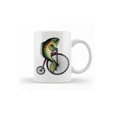 Baskı Dükkanı KB10556 Feminism Fish Without A Bicycle Balık Porselen Kupa Bardak