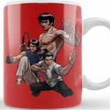 Baskı Dükkanı KB11057 Kung Fu Trio Porselen Kupa Bardak