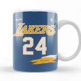 Baskı Dükkanı KB11080 Lakers 24 Bryant Purple Roxx Ink Porselen Kupa Bardak