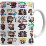 Baskı Dükkanı KB1164 Suicide Squad Skulls Porselen Kupa Bardak