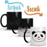 Baskı Dükkanı KB11710 Porselen Sevimli Panda Mutlu Yıllar Kupa Bardak