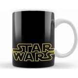 Baskı Dükkanı KB12637 Star Wars Logo Siyah Zemin Porselen Kupa Bardak