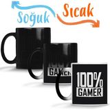 Baskı Dükkanı KB1400 100% Gamer Oyun Atari Game Over Porselen Kupa Bardak