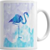 Baskı Dükkanı KB1536 Flamingo Bulutlarda Porselen Kupa Bardak