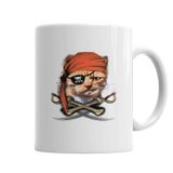 Baskı Dükkanı KB6178 Gato Pirata Korsan Kedi Cat Porselen Kupa Bardak