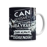 Baskı Dükkanı KB7005 Ayyıldız Can Çekişmeyi Değil Bayrak Kupa Bardak
