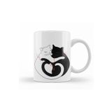 Baskı Dükkanı KB9968 Aşk Kediler Blazing Cat Love Porselen Kupa Bardak